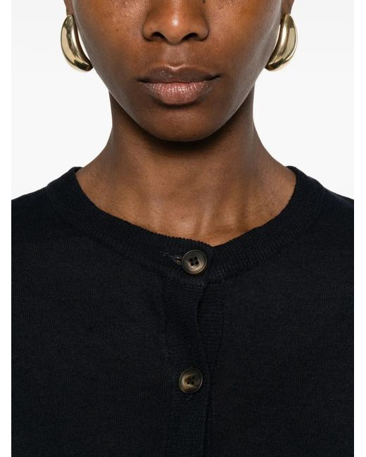 Base London Black Buttoned Cardigan