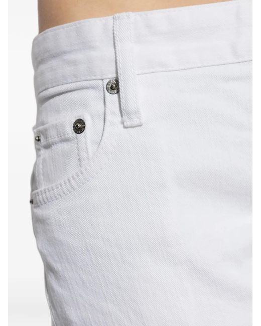 DSquared² White Jeans Mit Gürtelschlaufe