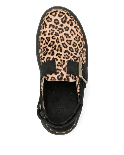 靴 Dr.Martens JORGE II LEOPARD UK6 Dr. Martens Jorge Ii Leopard Mules in Black | Lyst