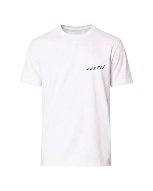 Purple Brand White Logo-Print T-Shirt for men