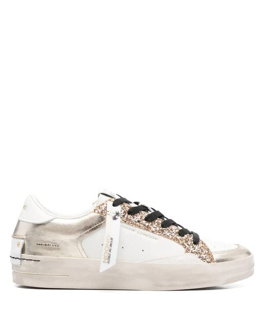 Crime London White Sk8 Deluxe Sneakers