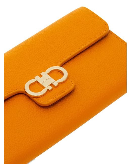 Bolso de mano Gancini mini con cadena Ferragamo de color Orange