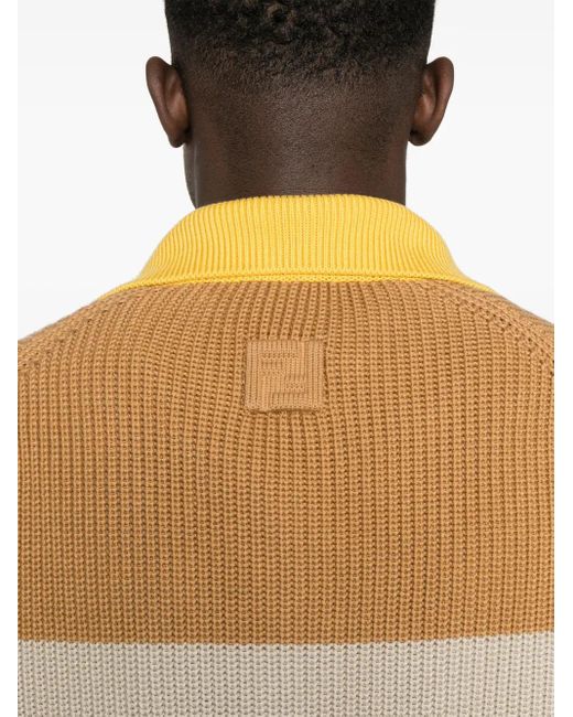 Fendi Gestreept Poloshirt in het Multicolor voor heren