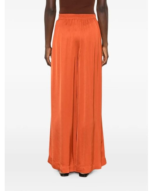 ViCOLO Orange Elasticated-Waistband Wide-Leg Palazzo Pants
