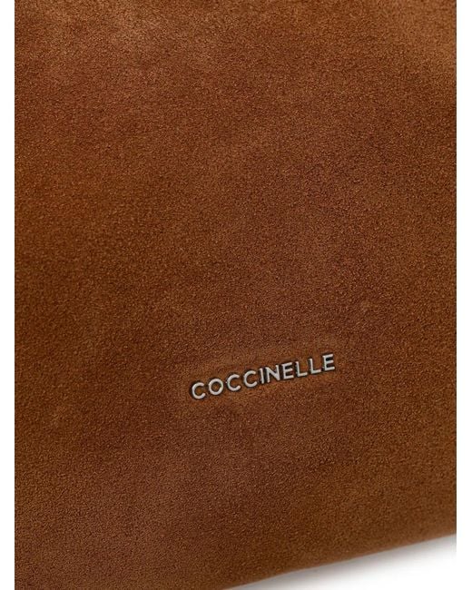 Coccinelle Brown Braided Handle Tote Bag