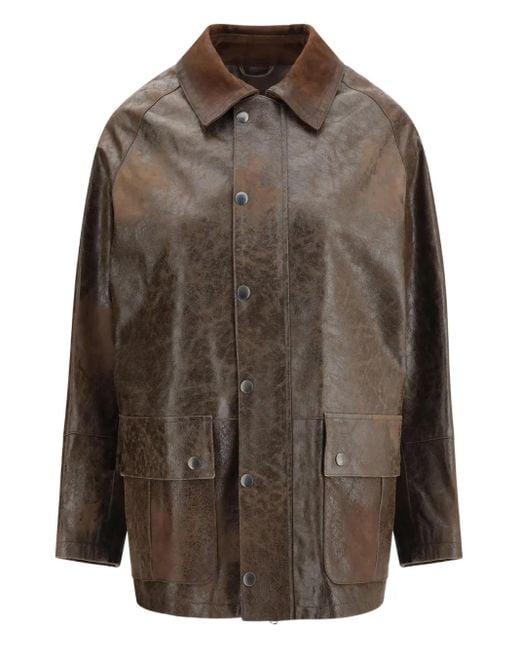 Valstar フラップポケット レザージャケット Brown