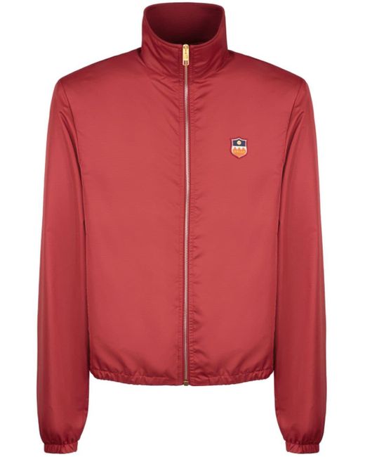Bally Red Logo-tag Badge-appliqué Ripstop Jacket for men