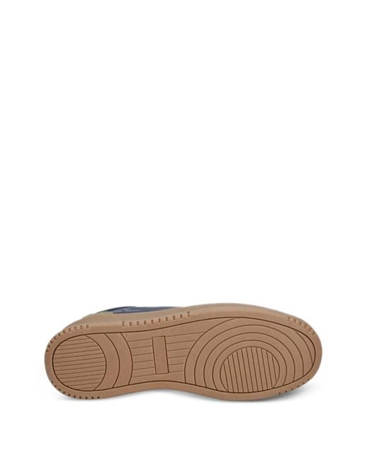 Aeronautica Militare Blue Panelled Lace-Up Sneakers for men