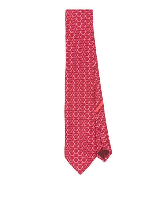 メンズ Ferragamo ガンチーニ シルクネクタイ Pink