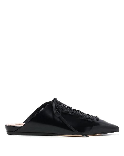 Mules Con Lacci di Simone Rocha in Black