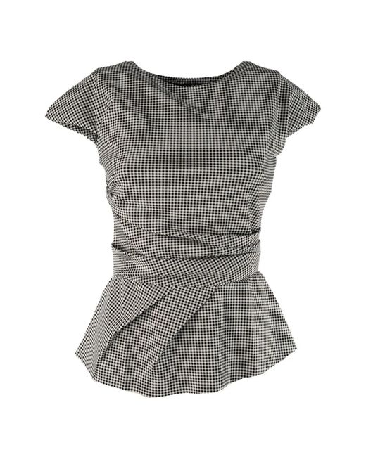 La Petite Robe Di Chiara Boni Gray Lisai Patterned Blouse