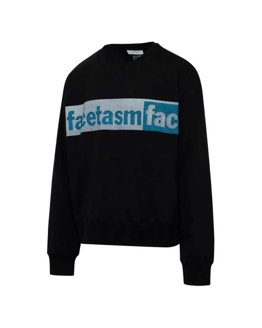 Facetasm Black Logo-Print Sweater for men