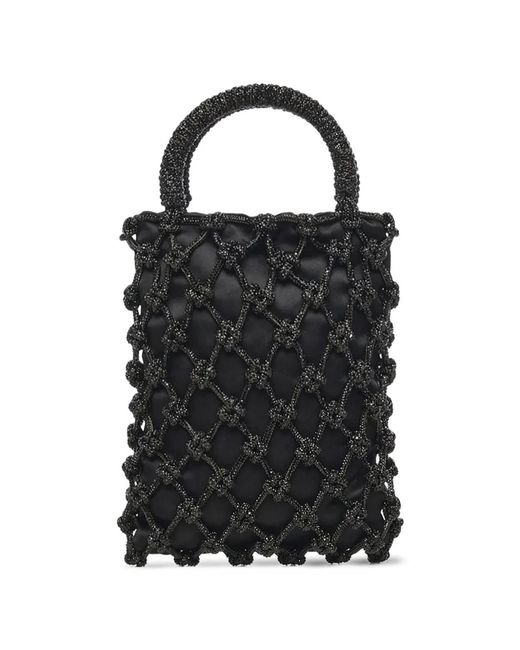 Rosantica Black Crystal-Embellishment Top-Handle Tote Bag