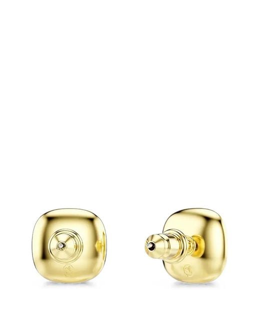Swarovski White Crystal-Embellished Cushion-Cut Earrings