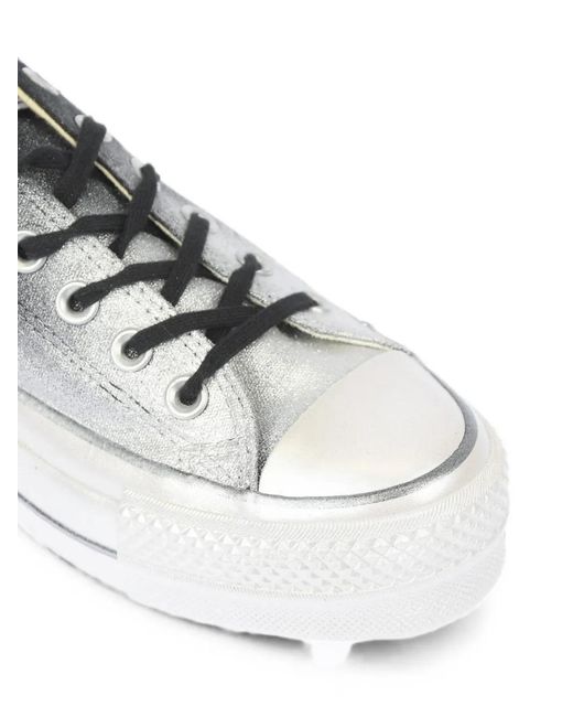 Converse Gray Glitter-Effect Sneakers