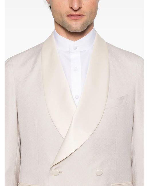 Tagliatore Natural Patterned-Jacquard Blazer for men