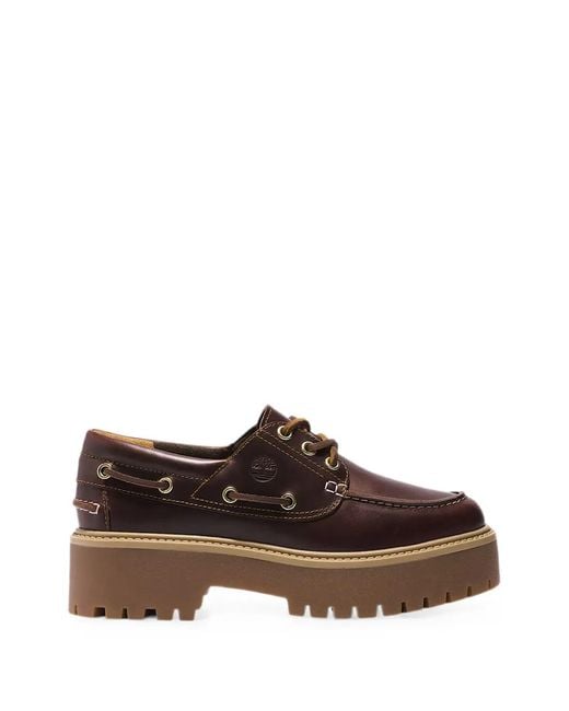Timberland Brown Stone Street Platform Loafers