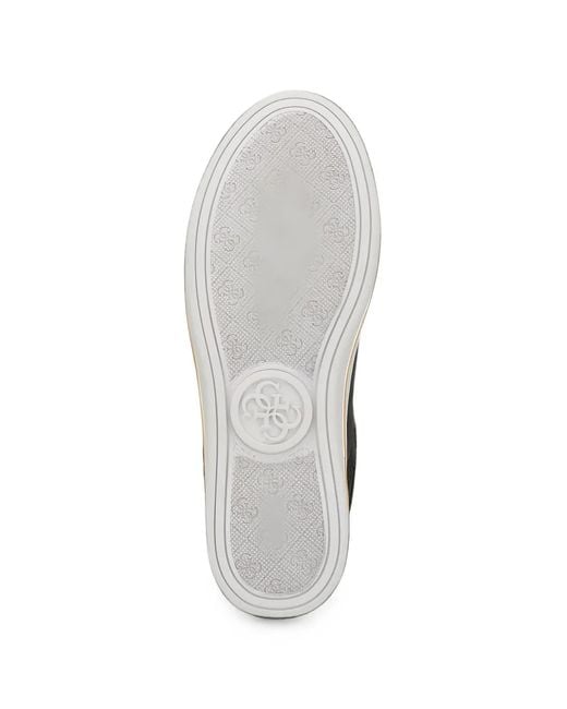 Guess Black Stasey 4G Logo-Embossed Lace-Up Sneakers