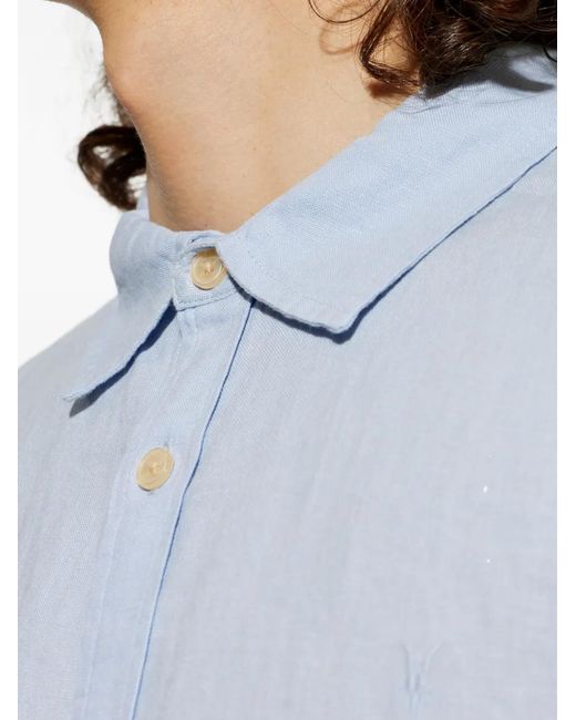 AllSaints Blue Loom Long-Sleeved Shirt for men