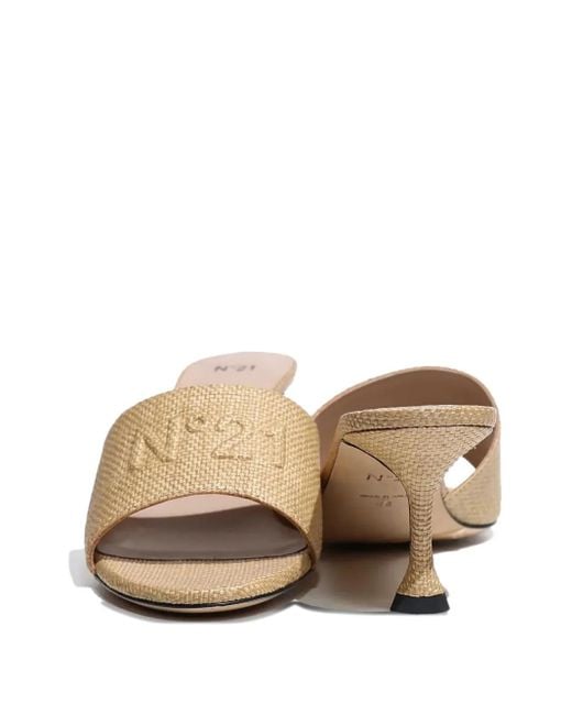 N°21 Natural 60Mm Logo-Embossed Interwoven Sandals