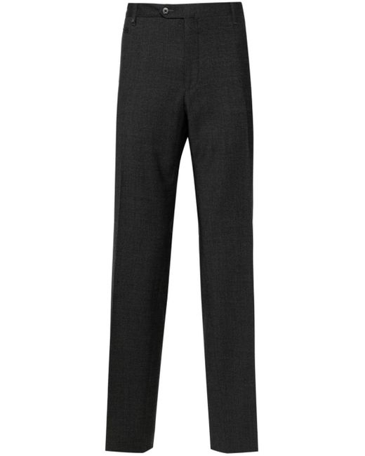 Corneliani Black Mini-check Tailored Trousers for men