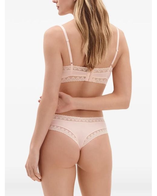 Eres Pink Delicatesse Lace-Trim Bra