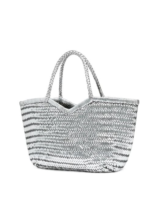 Bimba Y Lola Black Woven Leather Tote Bag