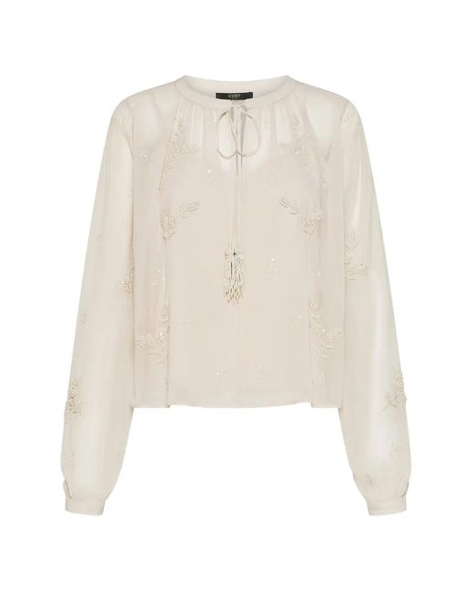 Seventy White Blouse À Fleurs