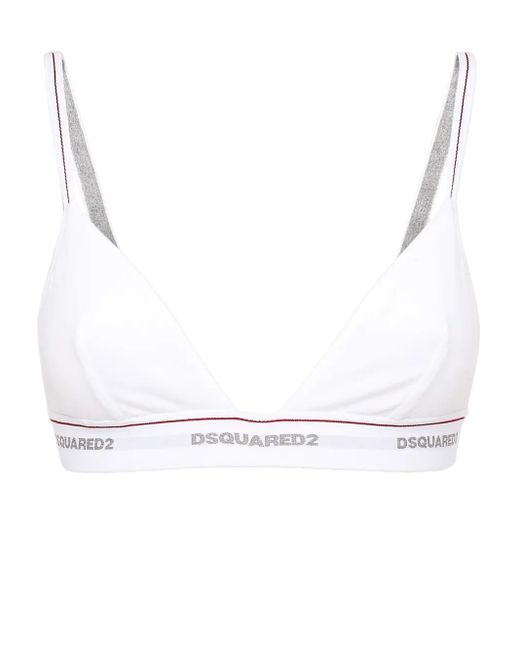 DSquared² White Jersey-Bh Mit Triangel-Cup