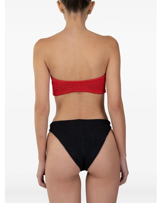 Paramidonna Frida Ring-Detail Textured Bikini
