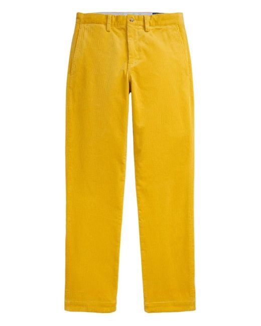Polo Ralph Lauren Yellow Corduroy Straight-Leg Trousers for men
