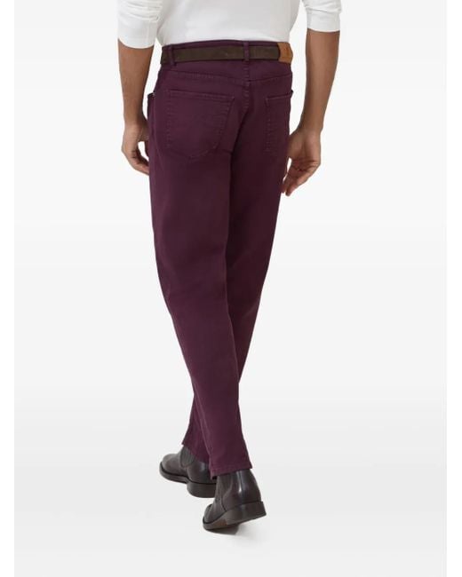 Brunello Cucinelli Purple Lightweight Denim Pants for men