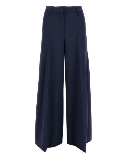 Thelatest Blue Side-Pocket Wide Trousers