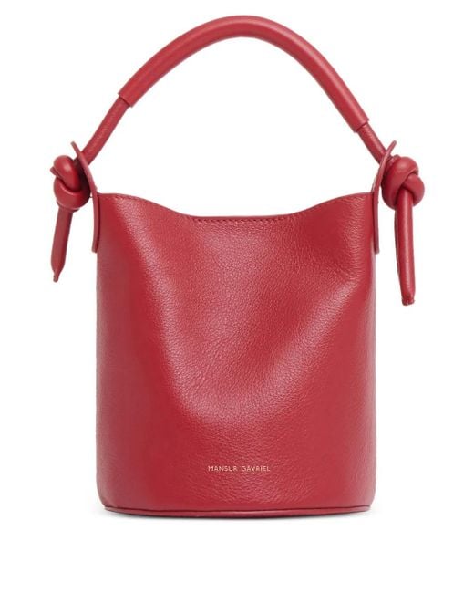 Mansur Gavriel Red Knot-Details Bucket Bag