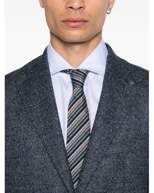 Tagliatore Blue Two-Button Jacket for men