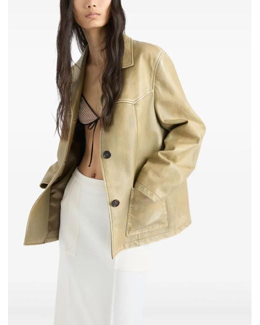 Prada Natural Nappa Leather Jacket