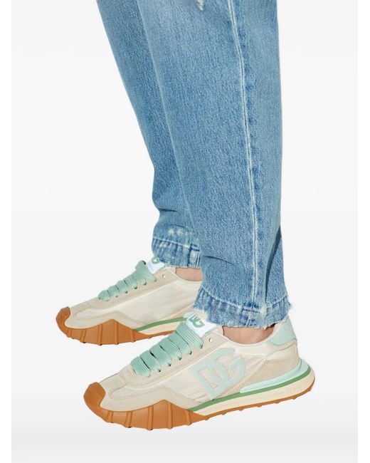Dolce & Gabbana Green Logo Laces Trainers