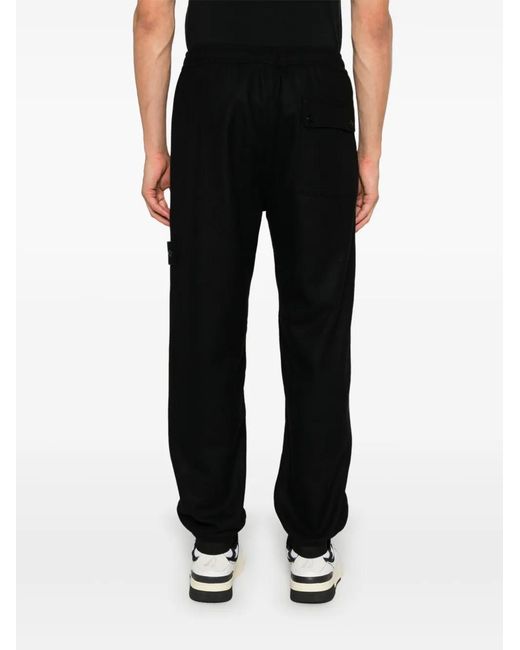 Stone Island Black Jogger Pants for men