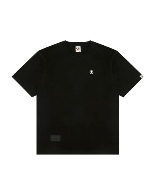Aape By A Bathing Ape Black Logo-Print T-Shirt for men