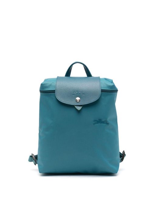 Longchamp Blue Le Pliage Folding Backpack