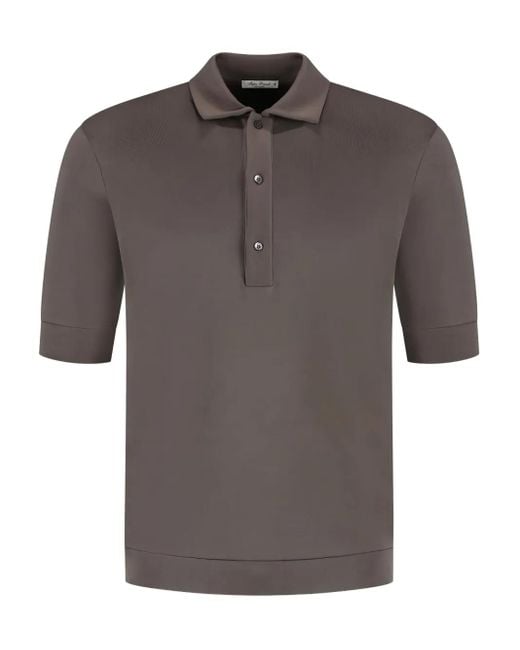 STEFAN BRANDT Gray Pima Cotton Polo Shirt for men