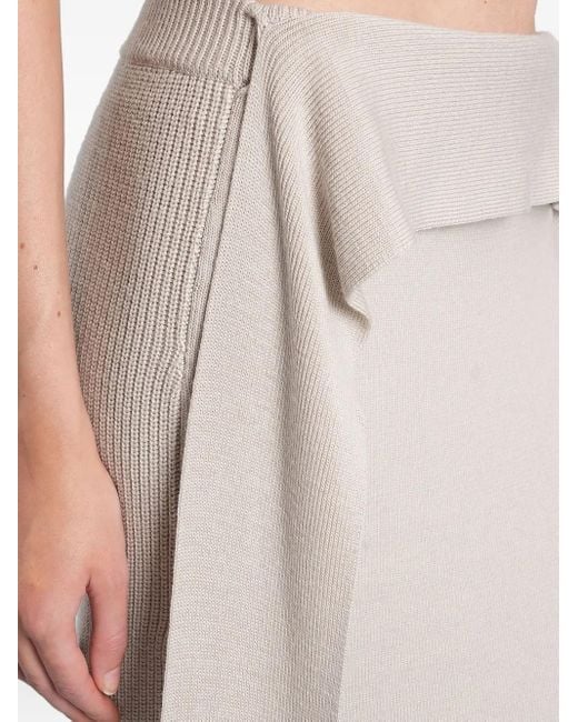 Entire studios Natural Layered Wrap Skirt