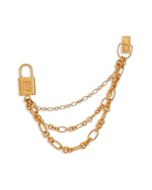 Balmain Metallic Sync Chains Brosche