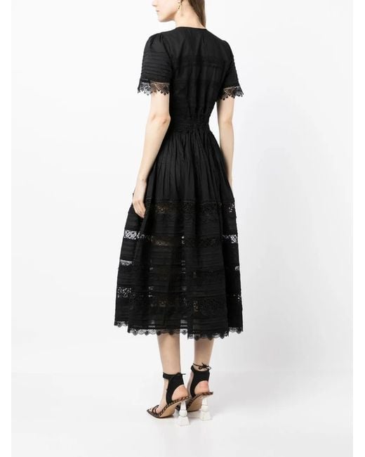 Waimari Black Camila Midi Dress