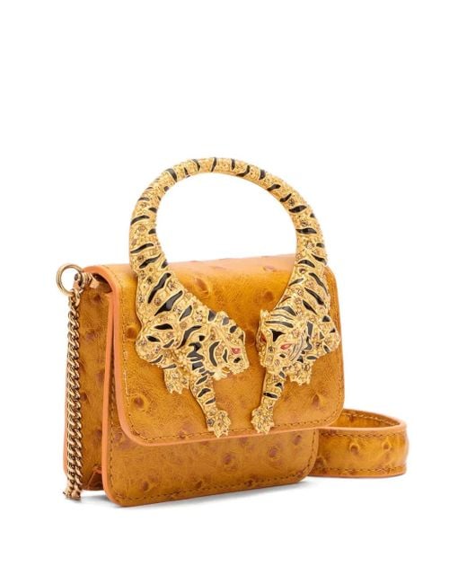 Roberto Cavalli Metallic Mini-Tasche Mit Eulenhenkel