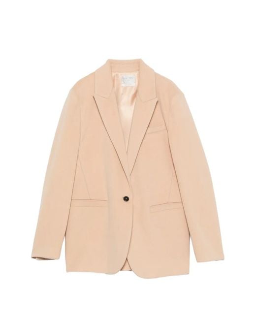 Forte_forte Natural Single-Breasted Peak-Lapels Blazer
