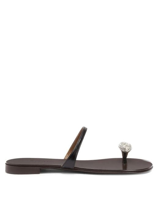 Giuseppe Zanotti White Icon Ring Pantoletten