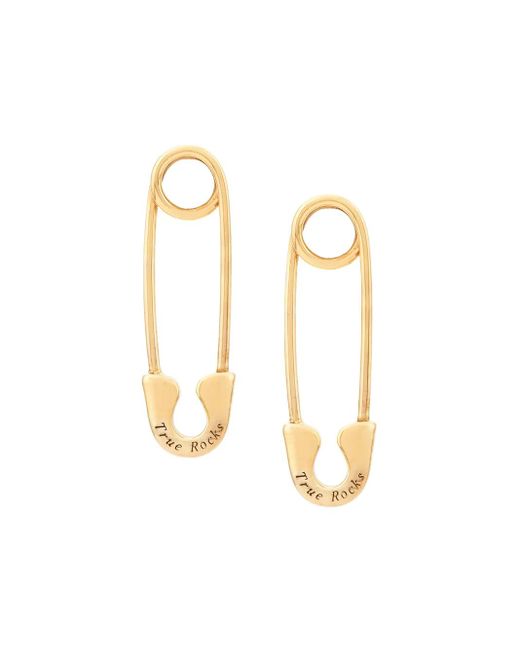 True Rocks Metallic Safety Pin Stud Earring