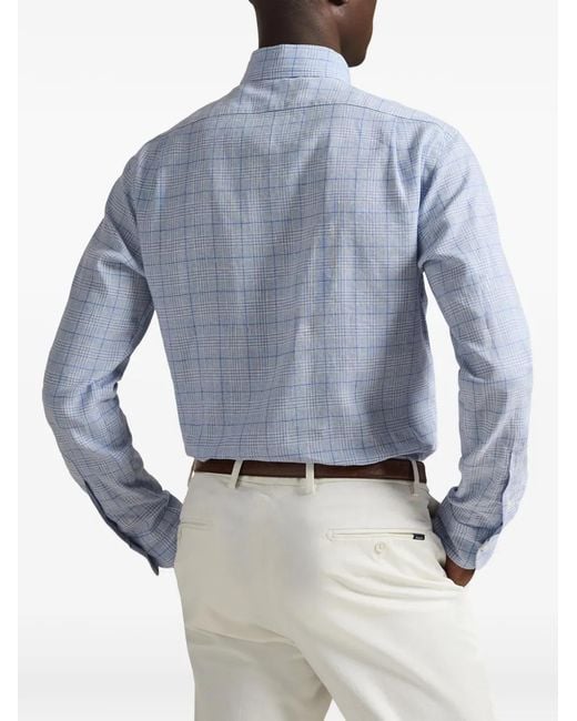 Polo Ralph Lauren Blue Check-Pattern Shirt for men