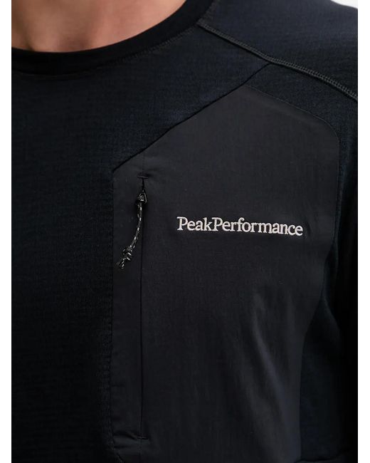 Peak Performance Black Freelight Zip-Pocket T-Shirt for men